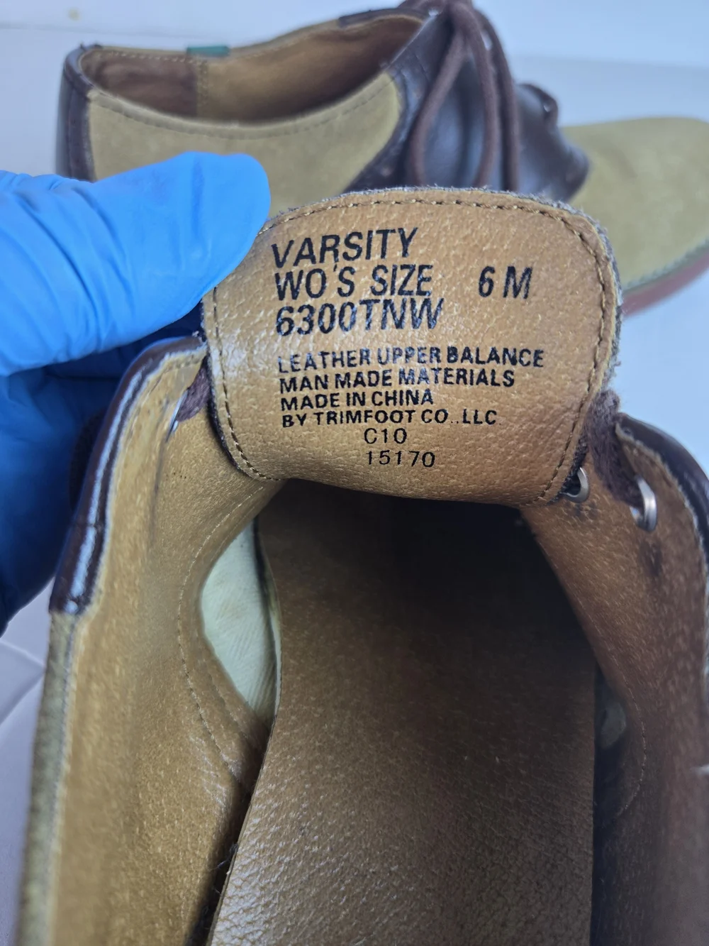 Varsity Two-Tone Suede and Leather Oxfords in Olive and Dark Brown